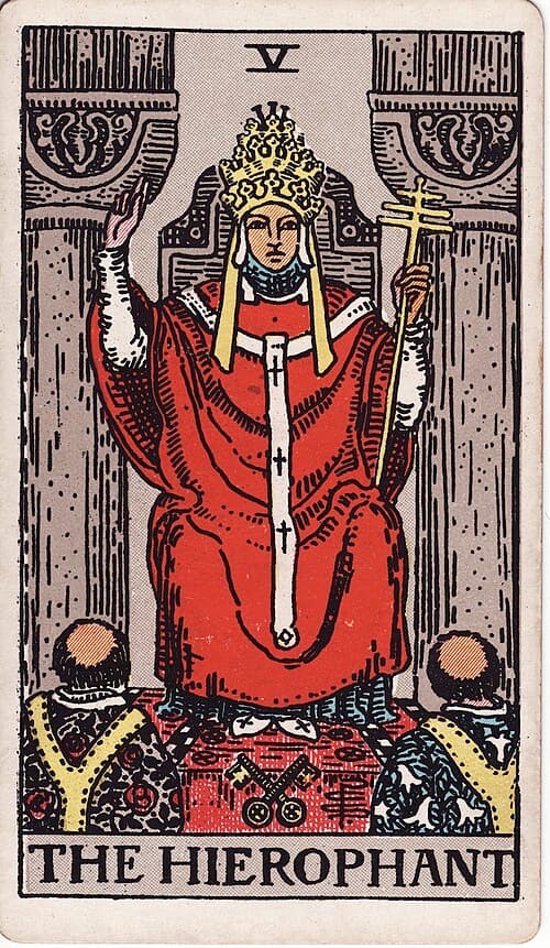 The Hierophant — Rider–Waite–Smith tarot card