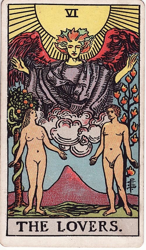 The Lovers — Rider–Waite–Smith tarot card
