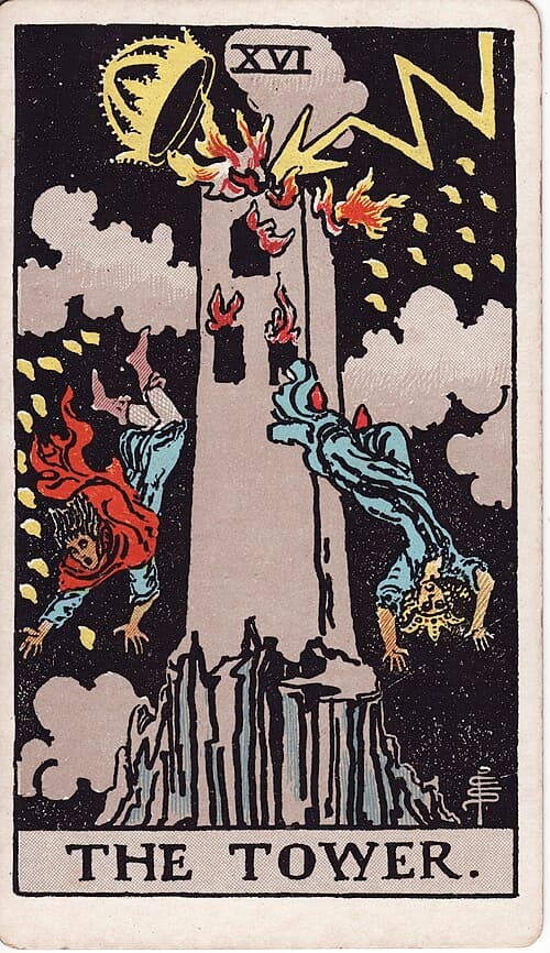 The Tower — Rider–Waite–Smith tarot card