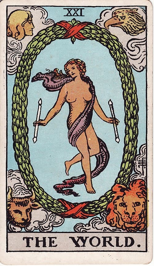 The World — Rider–Waite–Smith tarot card