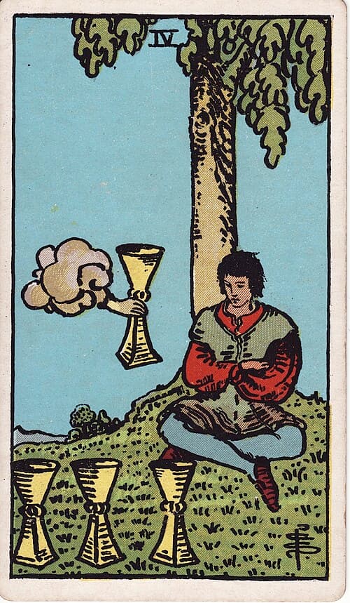 Four of Cups — Rider–Waite–Smith tarot card
