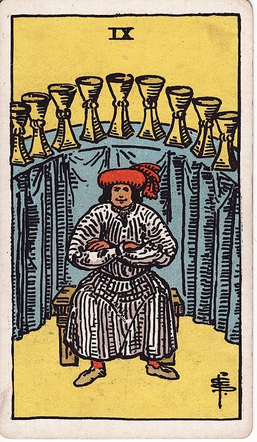 Nine of Cups — Rider–Waite–Smith tarot card
