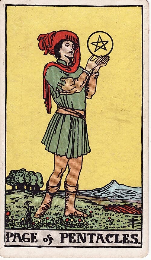 Page of Pentacles — Rider–Waite–Smith tarot card