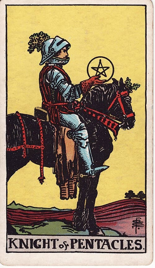 Knight of Pentacles — Rider–Waite–Smith tarot card
