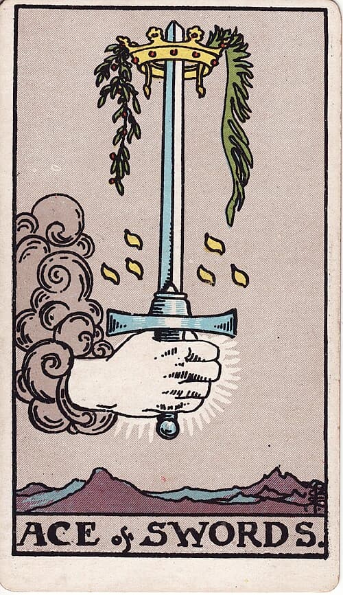 Ace of Swords — Rider–Waite–Smith tarot card