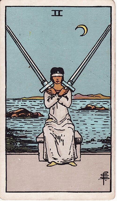 Two of Swords — Rider–Waite–Smith tarot card