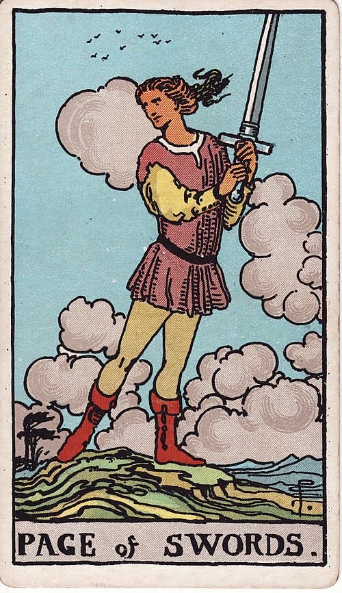 Page of Swords — Rider–Waite–Smith tarot card