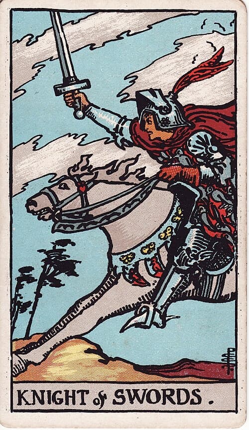 Knight of Swords — Rider–Waite–Smith tarot card