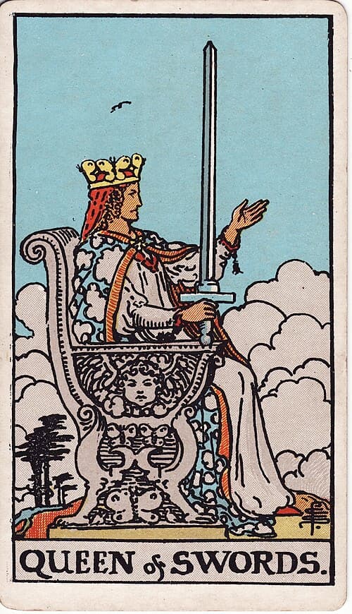 Queen of Swords — Rider–Waite–Smith tarot card