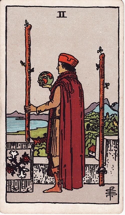 Two of Wands — Rider–Waite–Smith tarot card