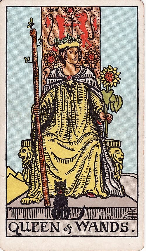 Queen of Wands — Rider–Waite–Smith tarot card